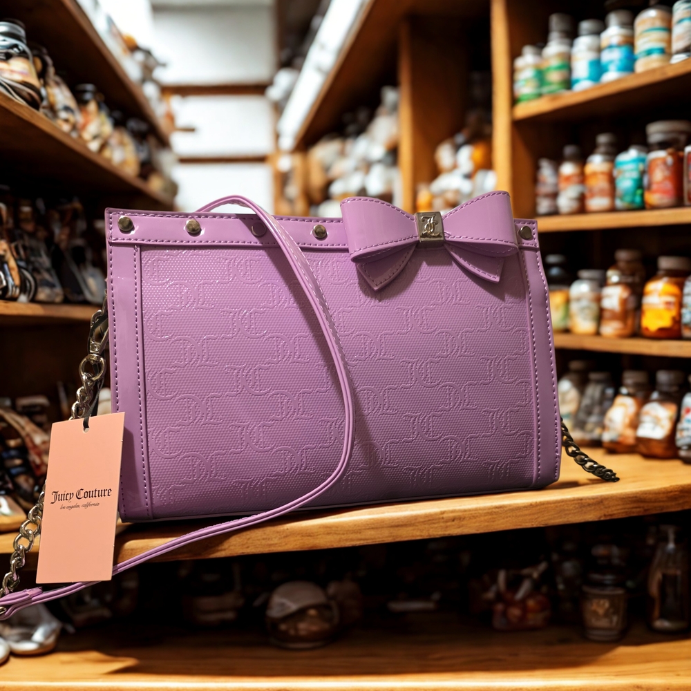 Juicy Couture Purple Crossbody Bag with Bow Detail